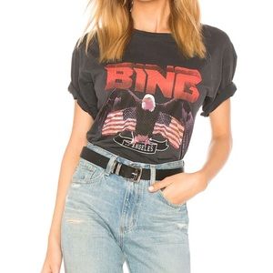 Anine Bing Vintage Bing Tee in Black XS
